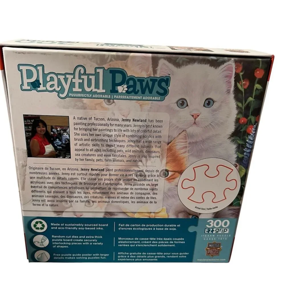 MasterPieces Playful Paws Cats 300 Piece EZ Grip Puzzle Animals Theme